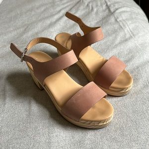 Nisolo All-Day Open Tow Clog, Desert Rose, size 7.5